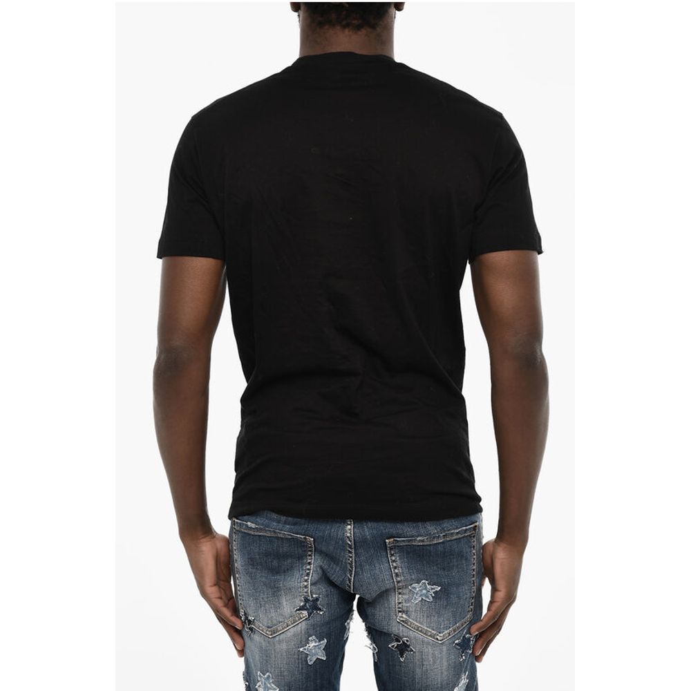 Dsquared² Cotton Crew-neck T-shirt with Frontal Embroidery