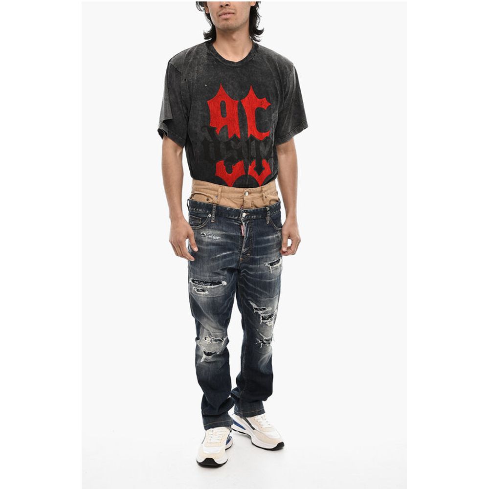 Dsquared² Double Fabric Distressed Jeans
