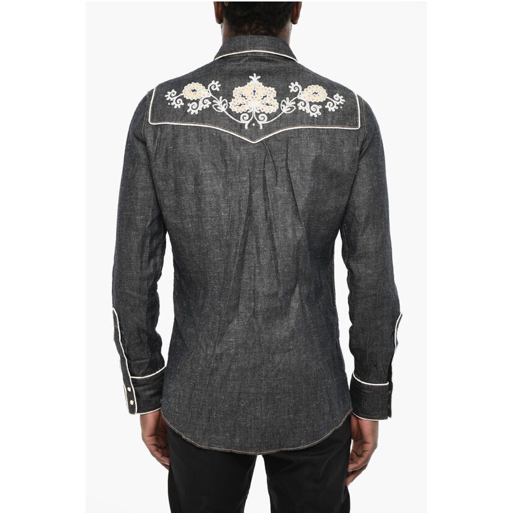 Dsquared² Rhinestone Denim Shirt