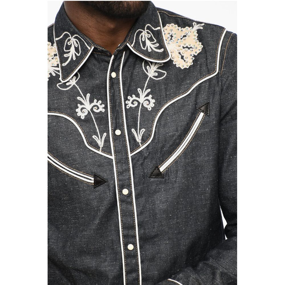 Dsquared² Rhinestone Denim Shirt