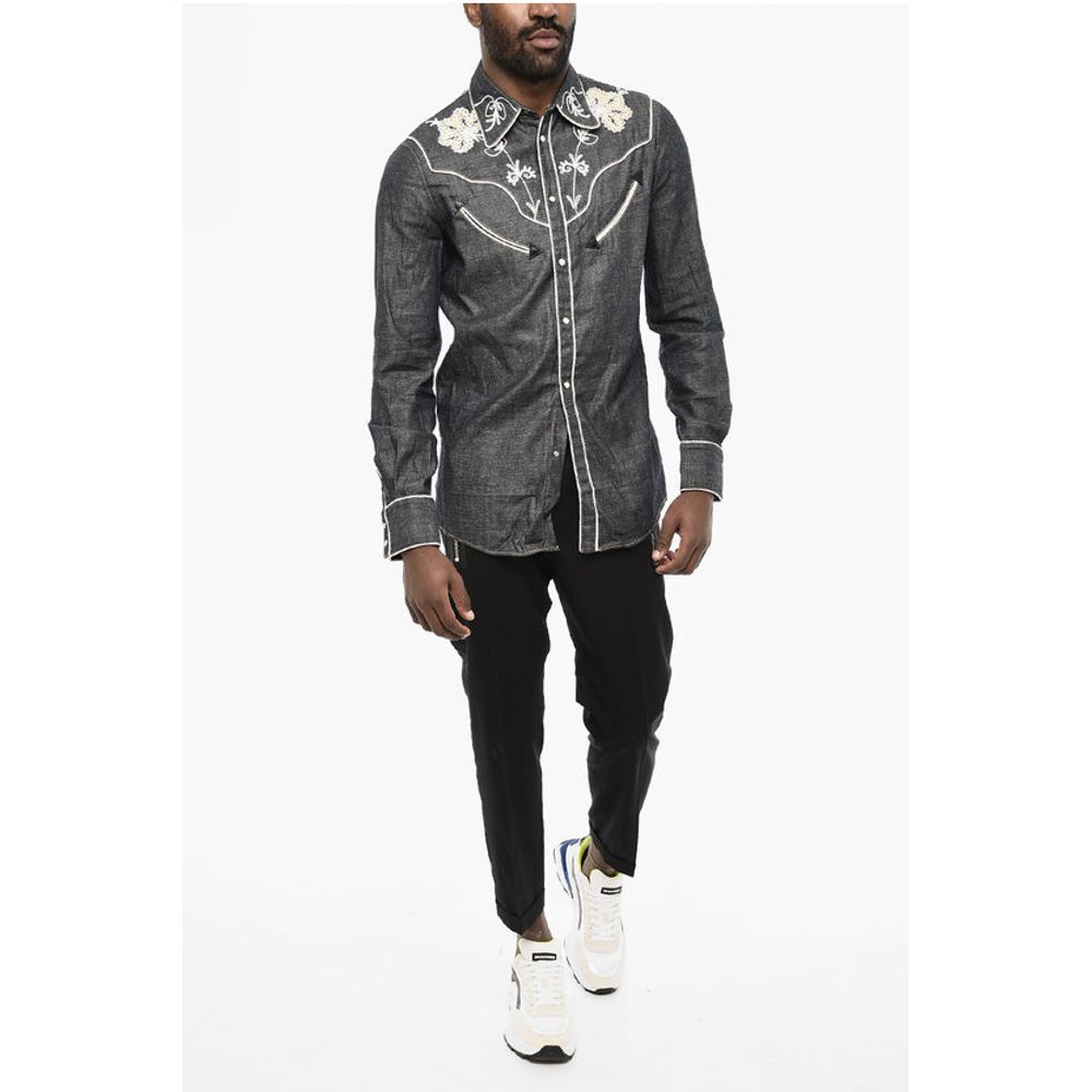Dsquared² Rhinestone Denim Shirt