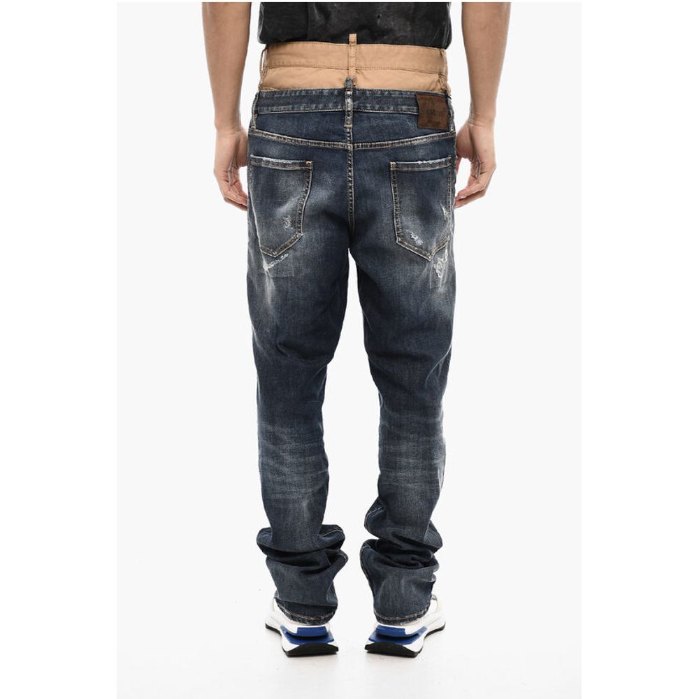 Dsquared² Double Fabric Distressed Jeans