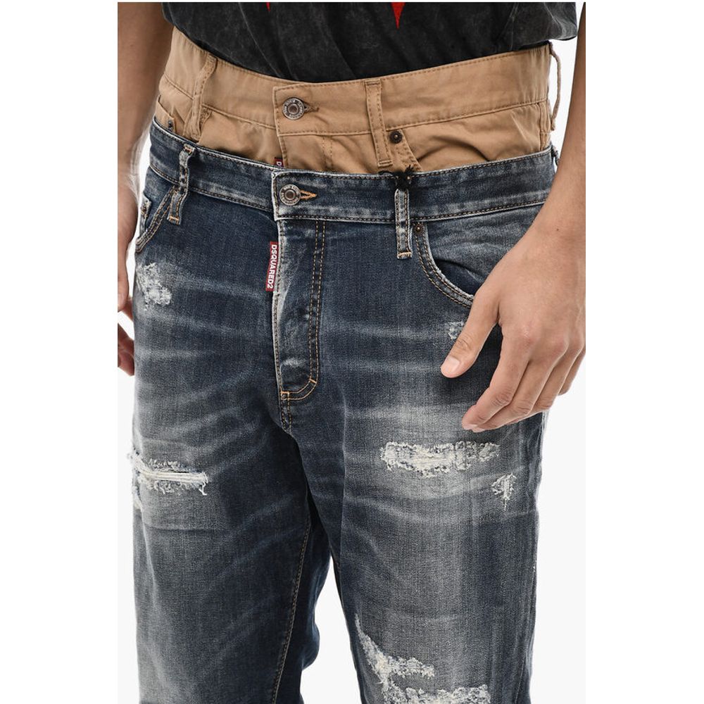 Dsquared² Double Fabric Distressed Jeans