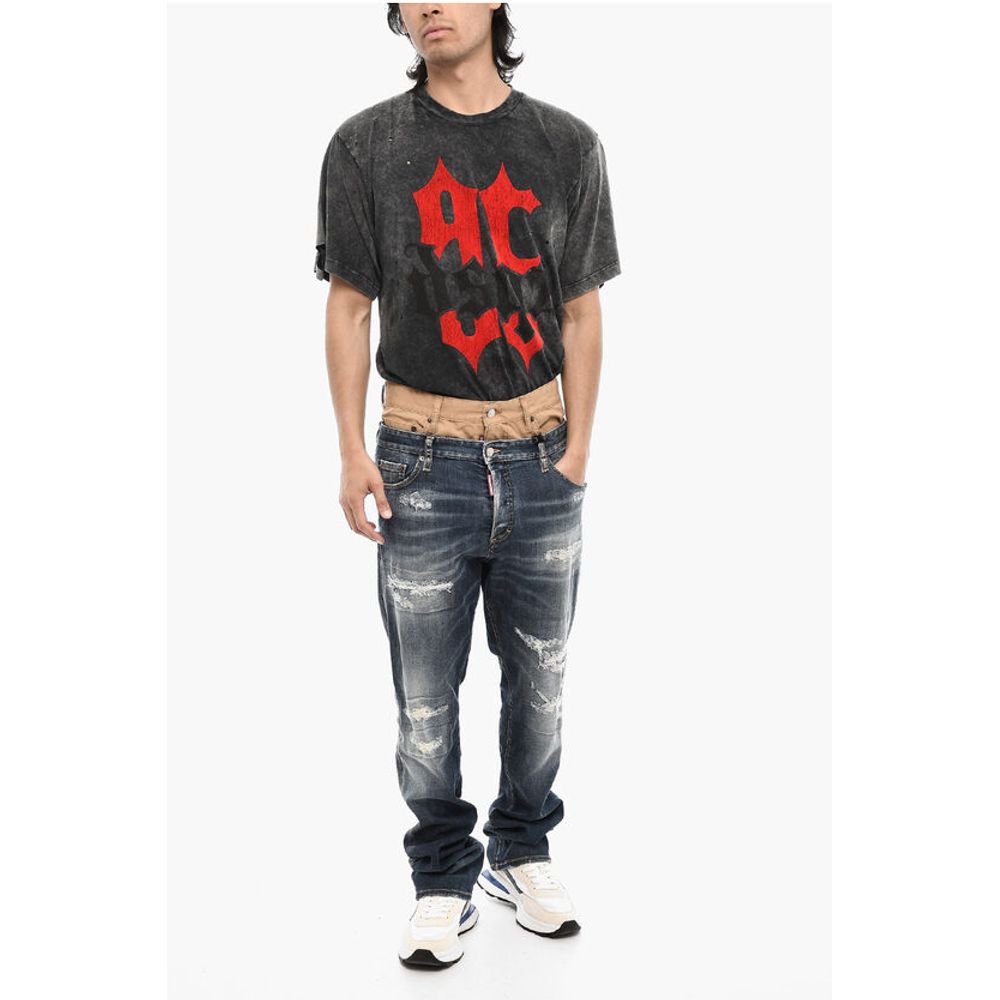 Dsquared² Double Fabric Distressed Jeans