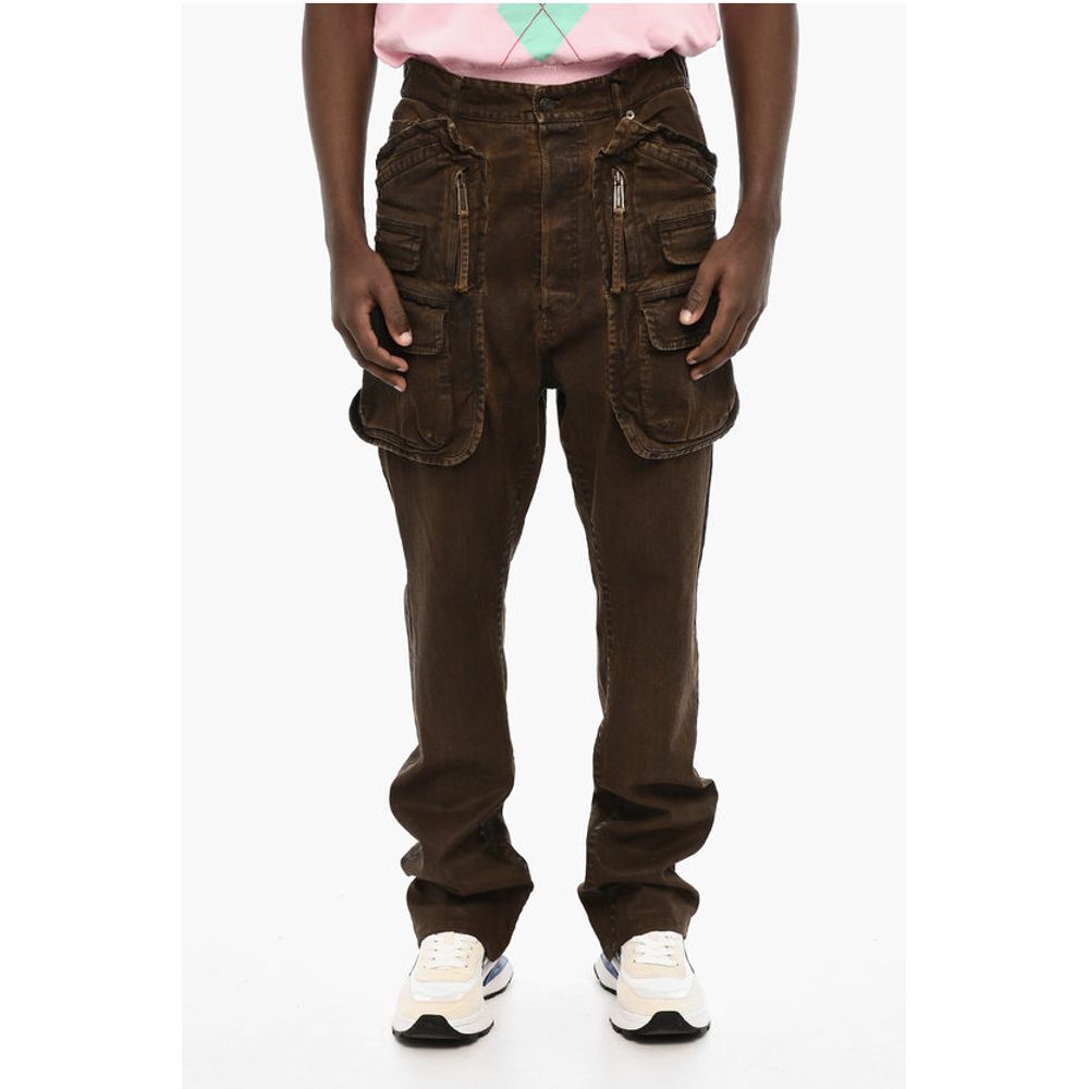 Dsquared² Coated Cotton Cargo Pants