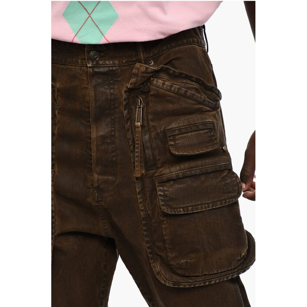 Dsquared² Coated Cotton Cargo Pants