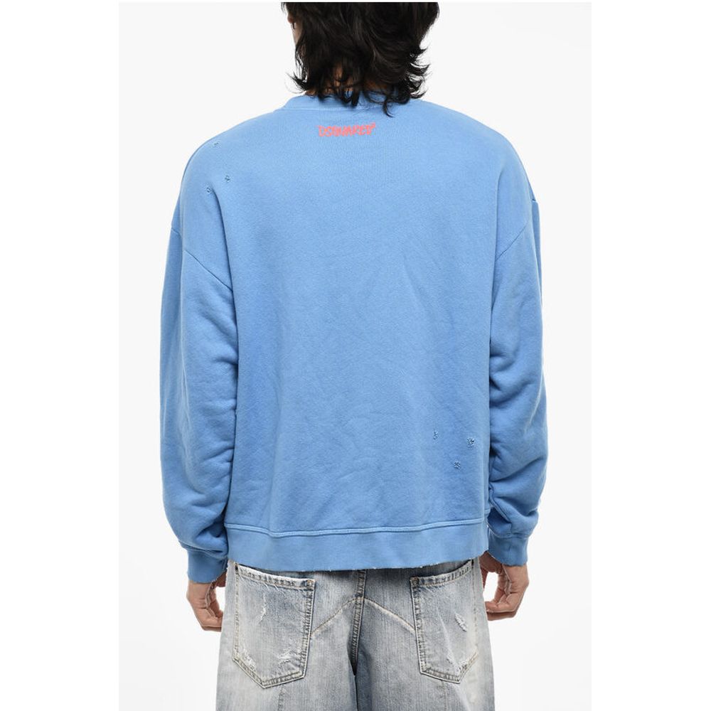 Dsquared² Vintage Effect Crew-neck Sweatshirt with Patch Pocket