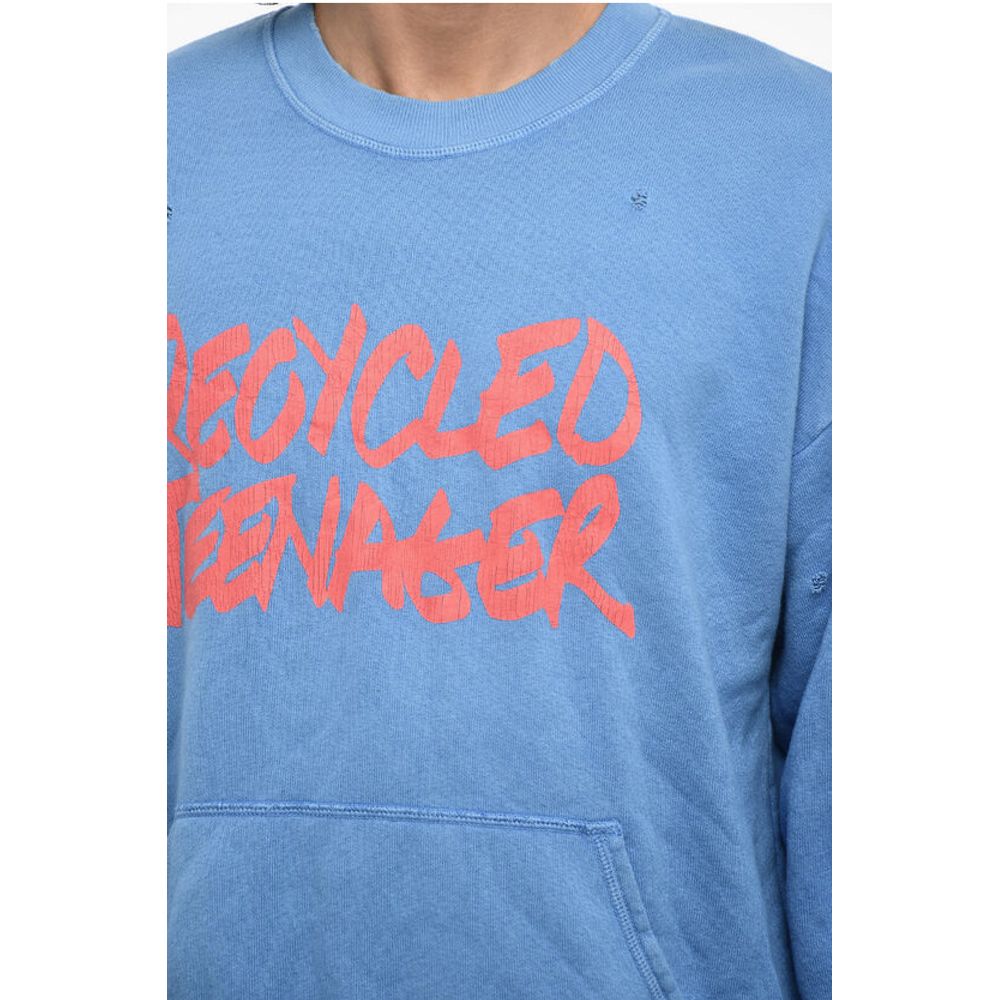 Dsquared² Vintage Effect Crew-neck Sweatshirt with Patch Pocket