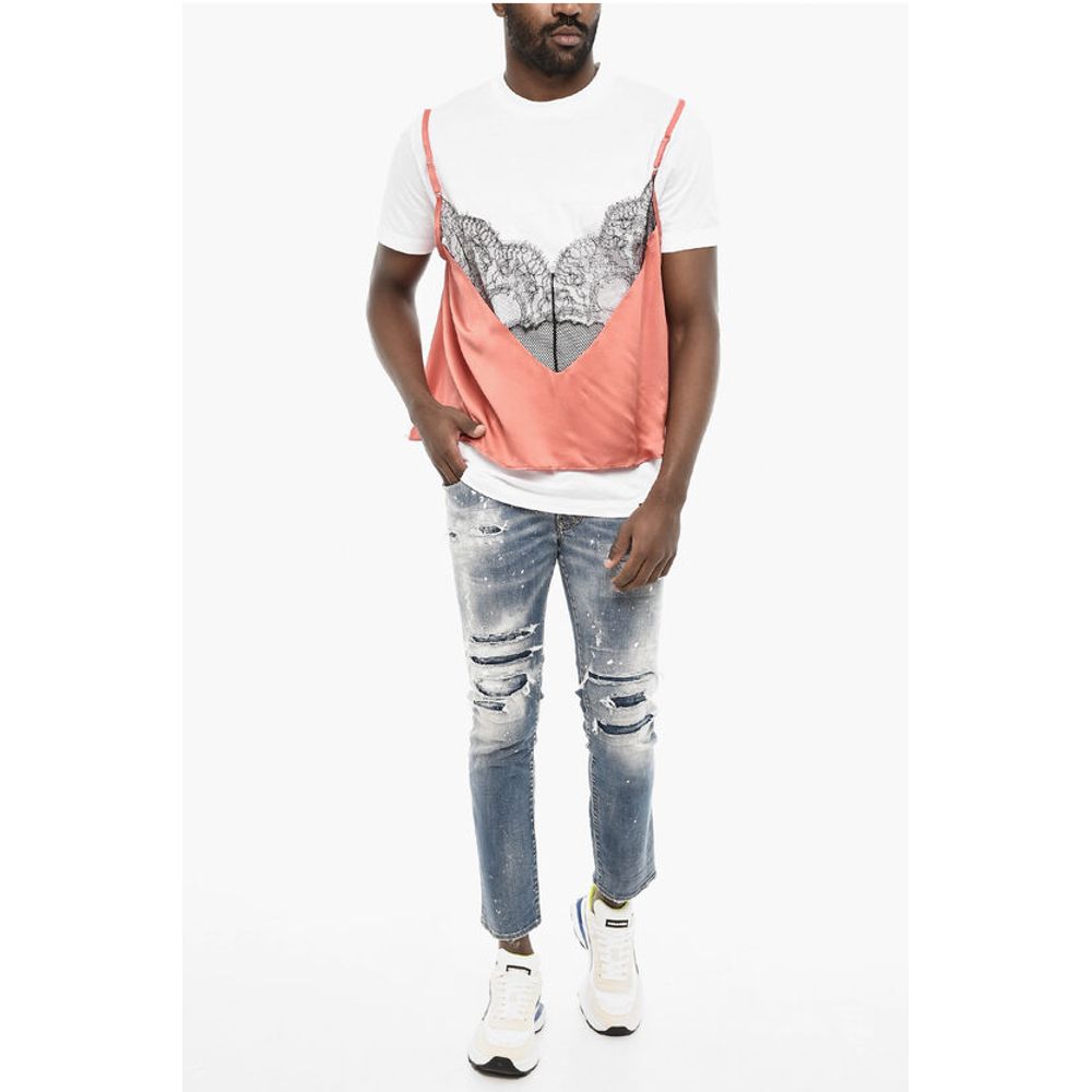 Dsquared² Underwear Cotton Crew-neck T-shirt with Top Detail