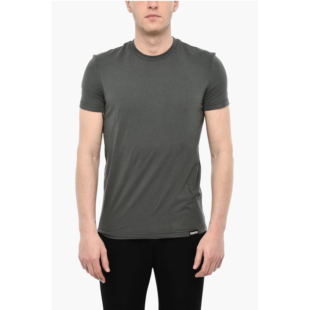 Dsquared² Solid Color Underwear Crew-neck T-shirt