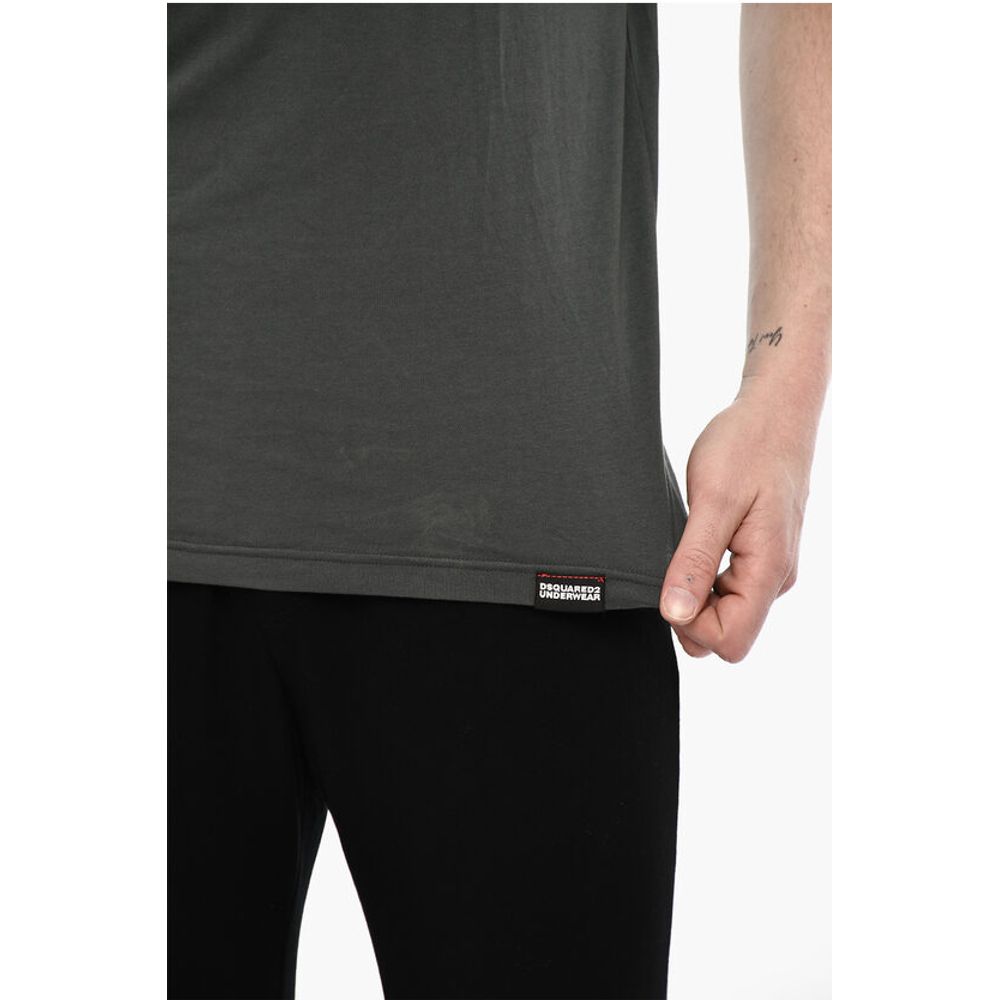 Dsquared² Solid Color Underwear Crew-neck T-shirt