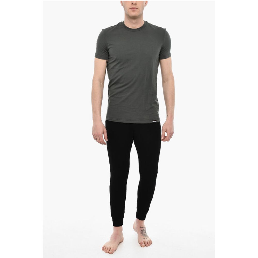 Dsquared² Solid Color Underwear Crew-neck T-shirt