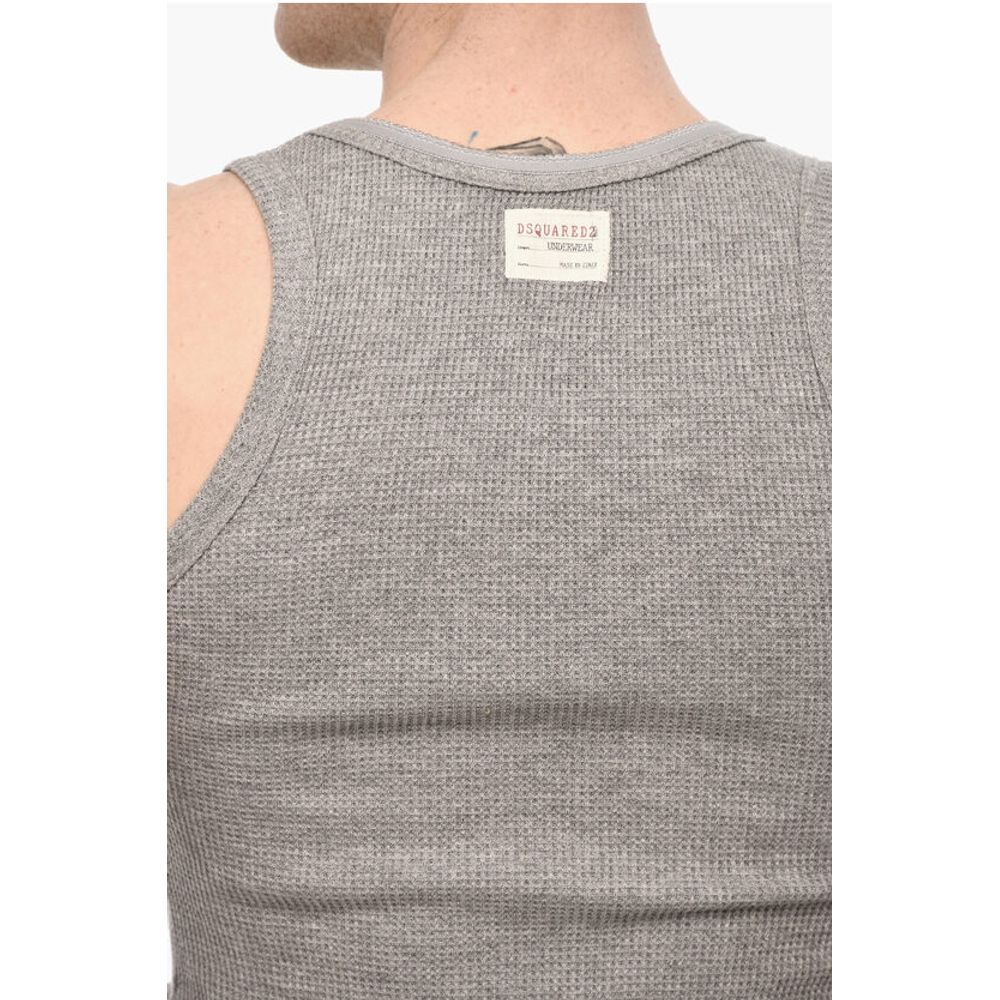 Dsquared² Cotton Cropped Underwear Top With Bow