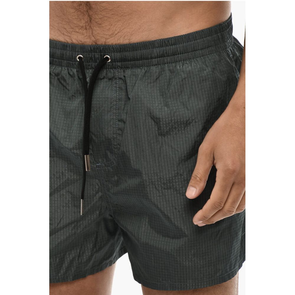 Dsquared² Logo Print MIDI Boxer Swimsuit