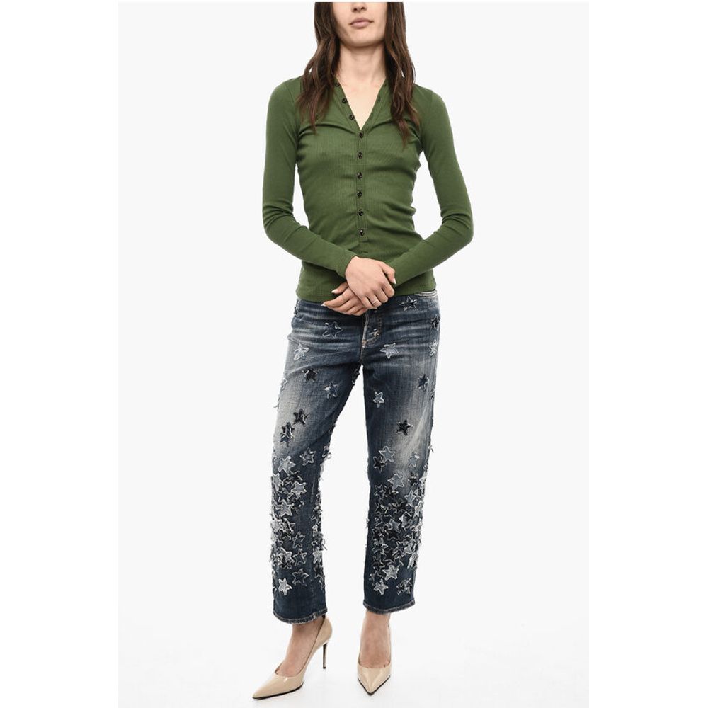 Dsquared² Ribbed V-neck Cardigan