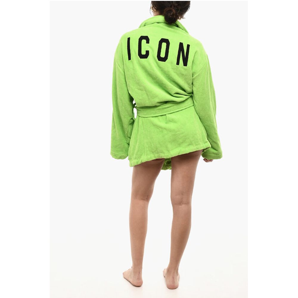 Dsquared² Cotton Terry ICON Bathrobe With Belt