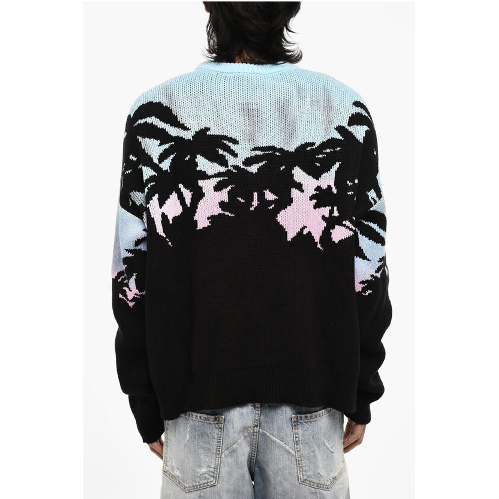 Dsquared² Tricolor Cotton Crew-neck Sweater