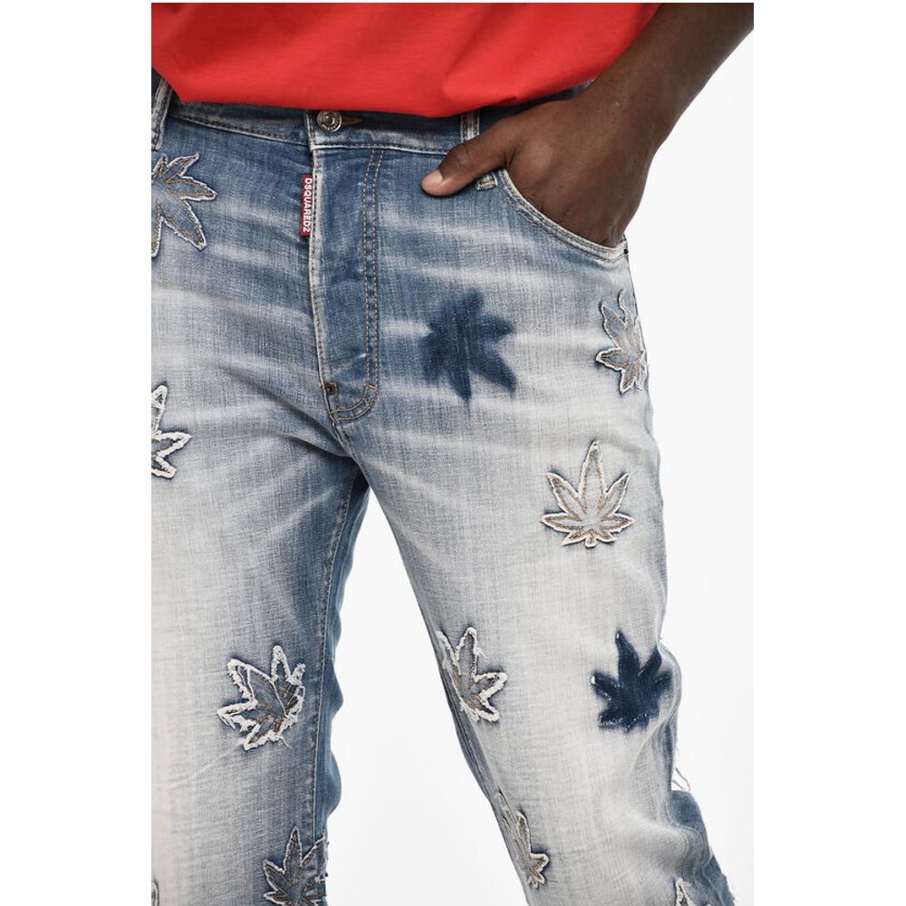 Dsquared² All-Over Patches Boot Cut Jeans