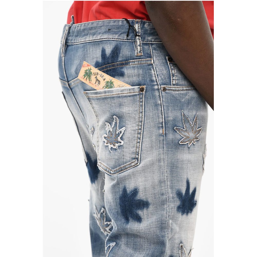 Dsquared² All-Over Patches Boot Cut Jeans