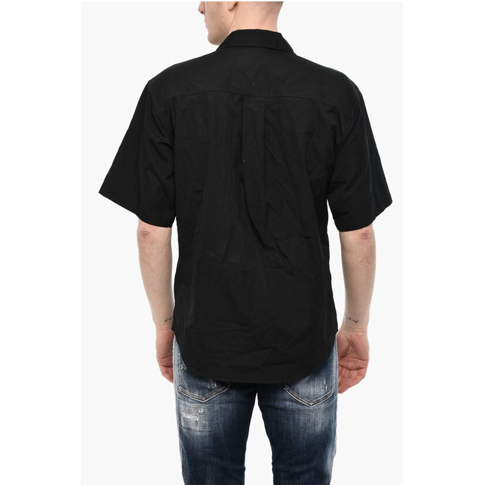 Dsquared² Floral-Motif Short Sleeve Shirt with Rhinestone