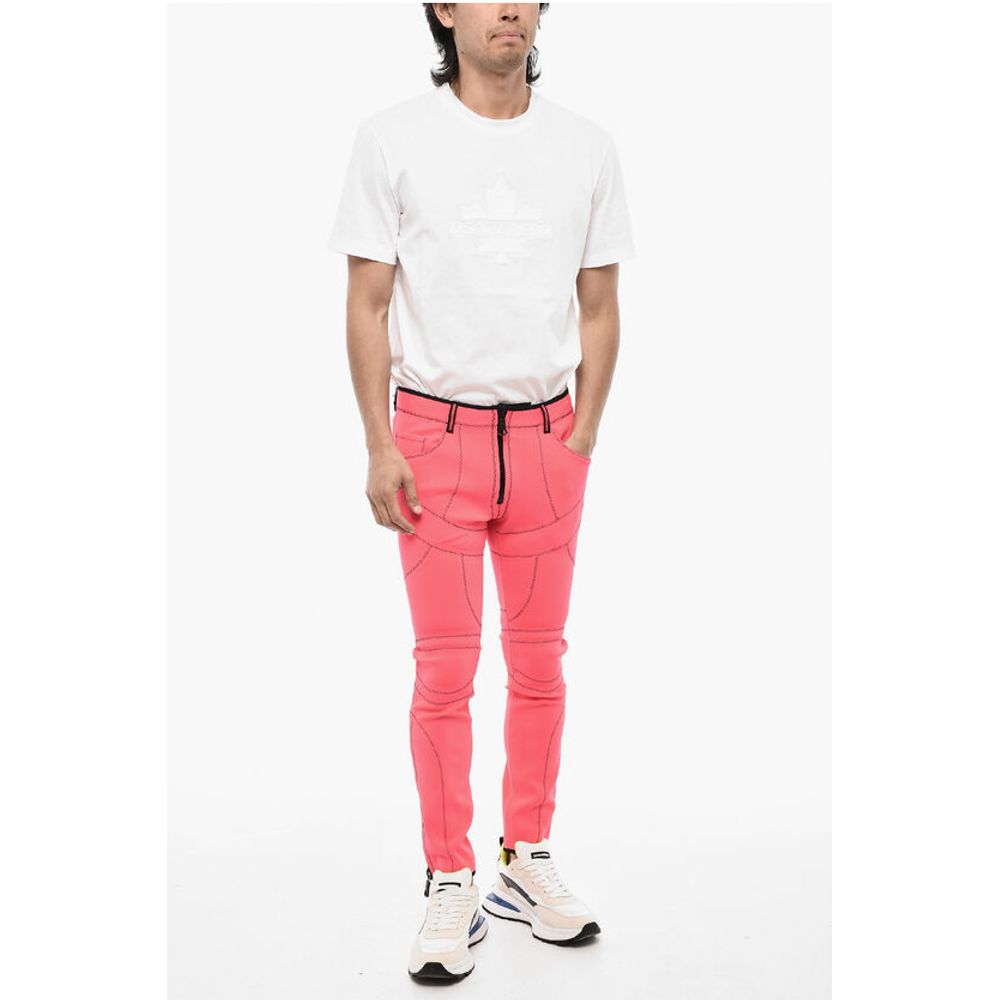 Dsquared² Visible Stitching Slim Fit Nylon Pants