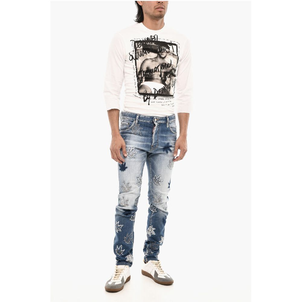 Dsquared² Slim Fit MARIJA Jeans With Patches Details 16 cm