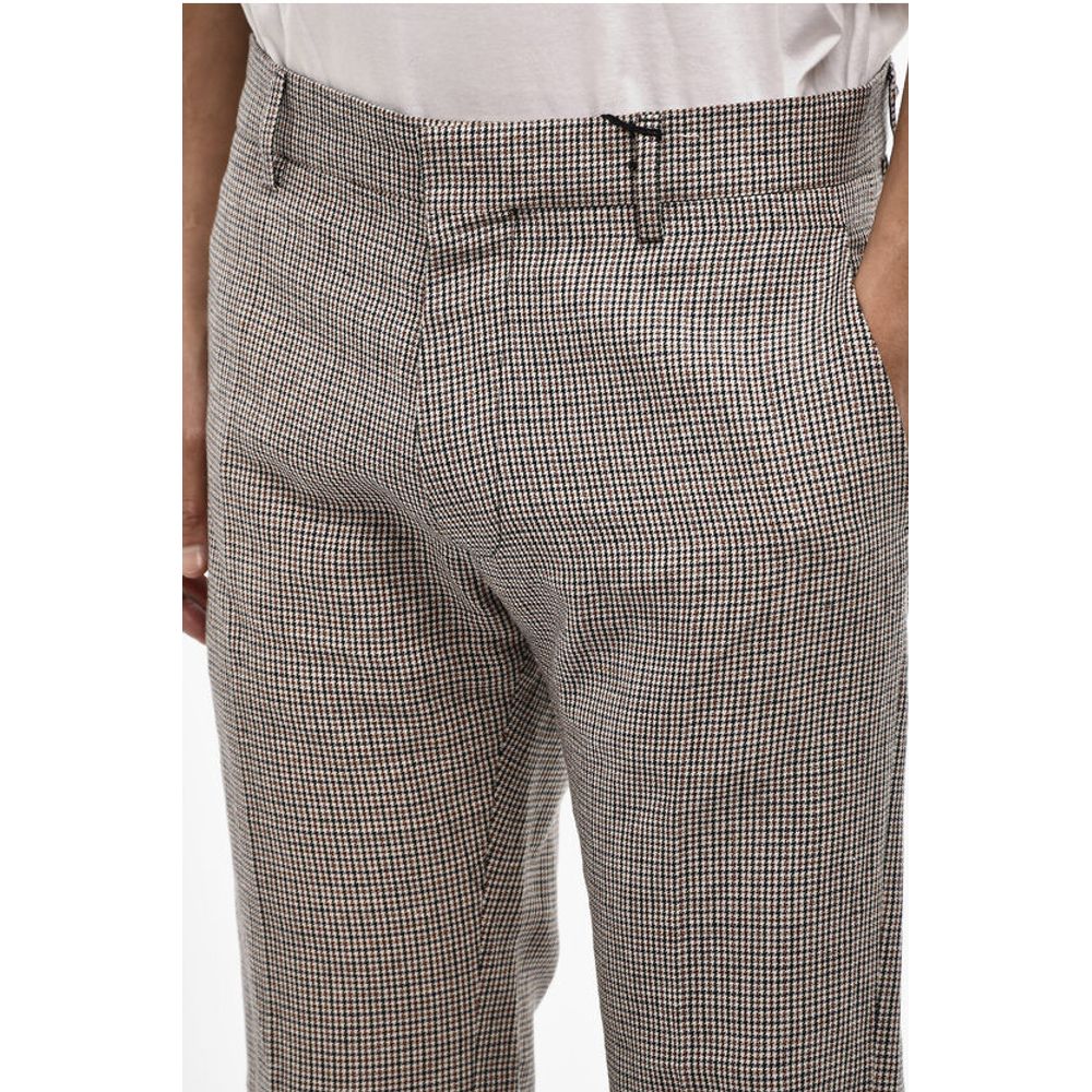 Dsquared² houndstooth Linen And Cotton Casual Pants