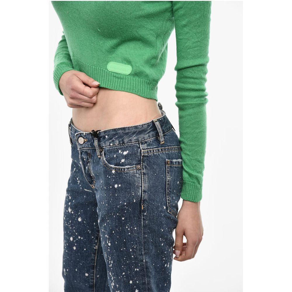 Dsquared² Cropped Cashmere Crew-Neck Sweater