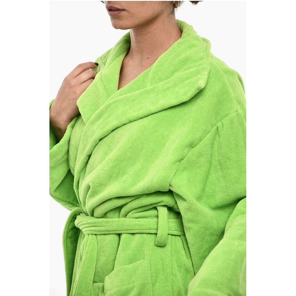 Dsquared² Cotton Terry Beach Bathrobe With Embroidery