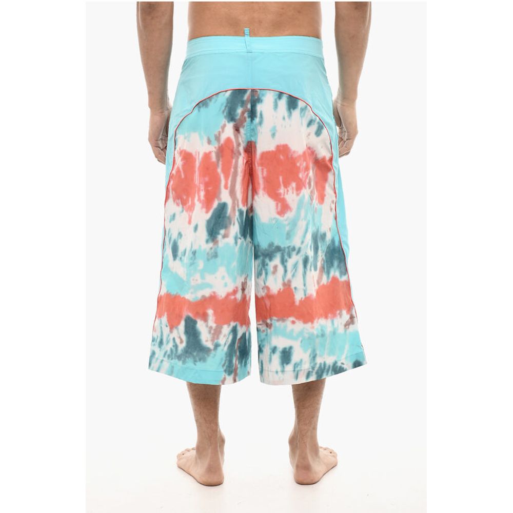 Dsquared² Maxi Swim Shorts With Tie Dye Print