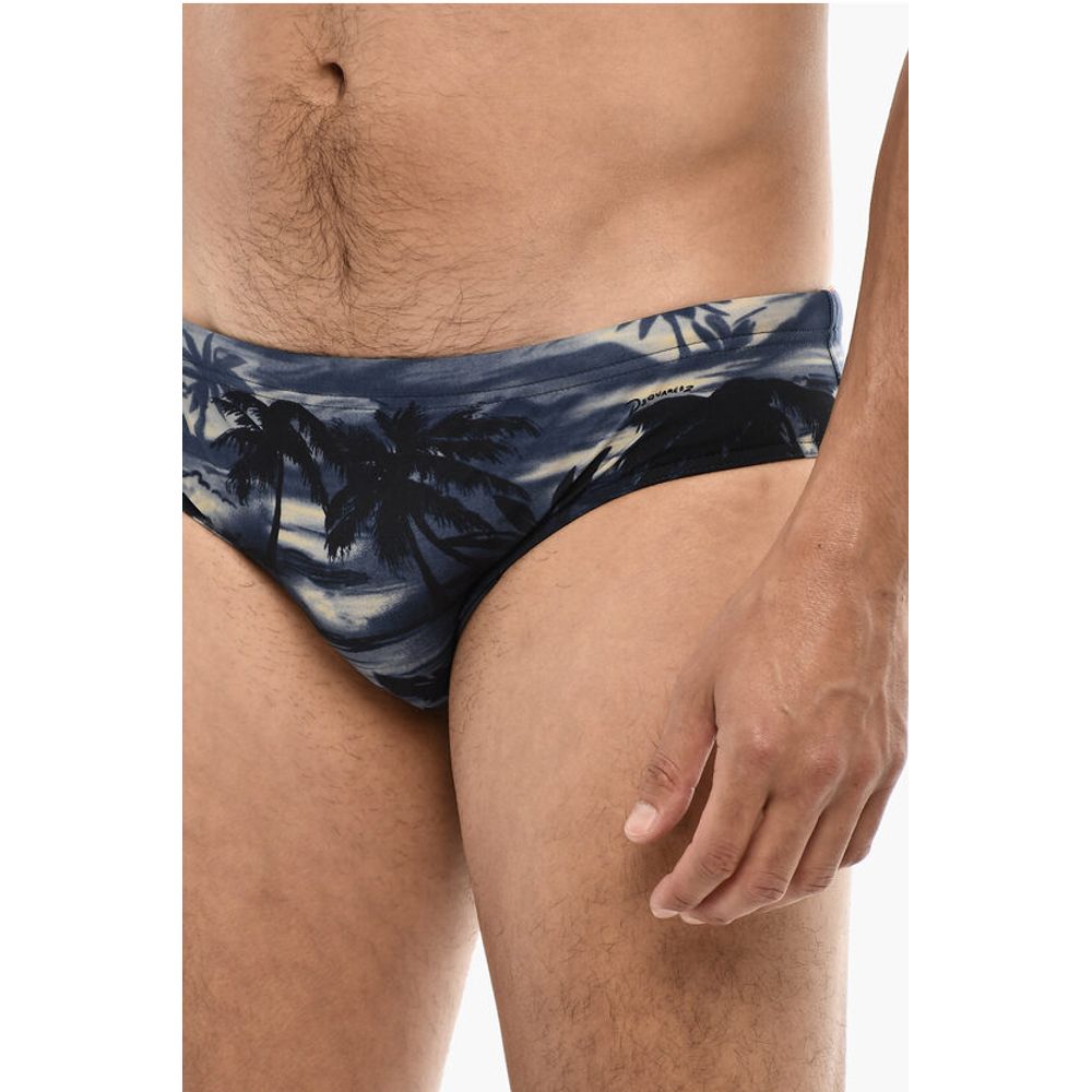 Dsquared² Beach Print Slip Swuimsuit