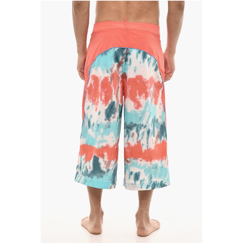 Dsquared² Maxi Swim Shorts With Tie Dye Print