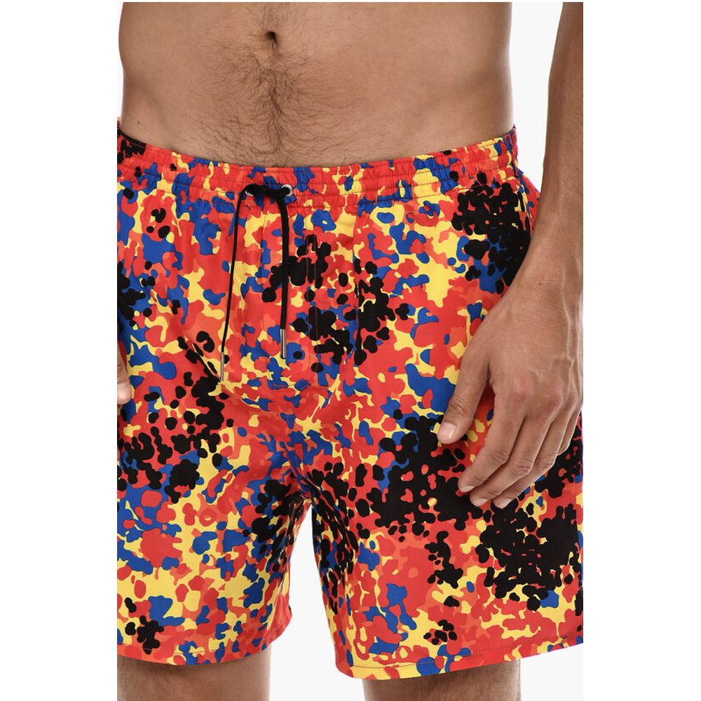 Dsquared² Splatter Print MIDI Swim Shorts