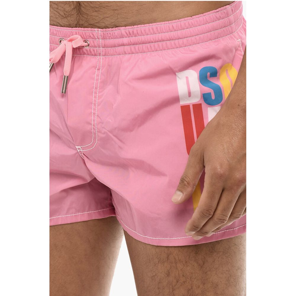 Dsquared² Logo Print MIDI Boxer Swimsuit