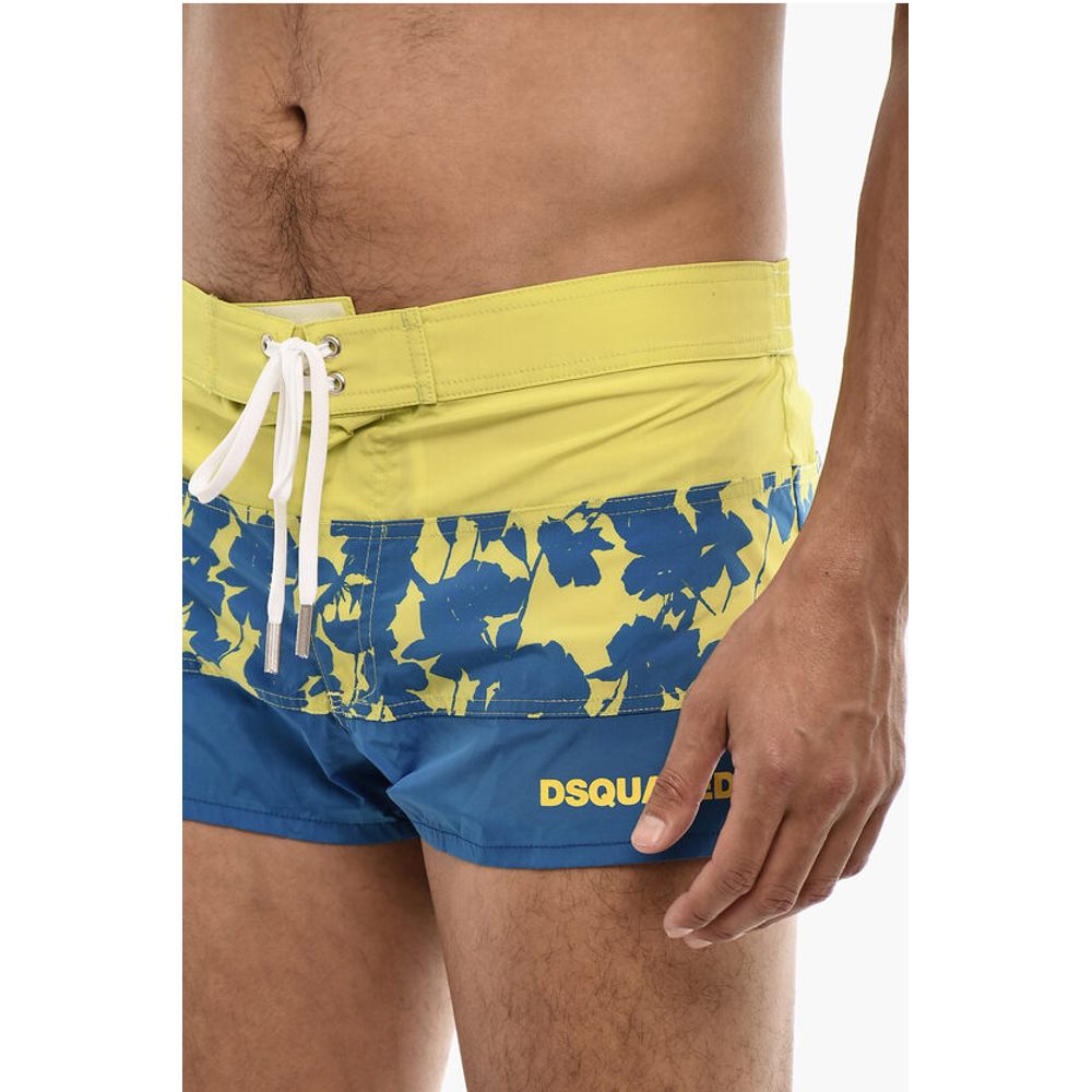 Dsquared² Logoed Swim Short with Floral Motif