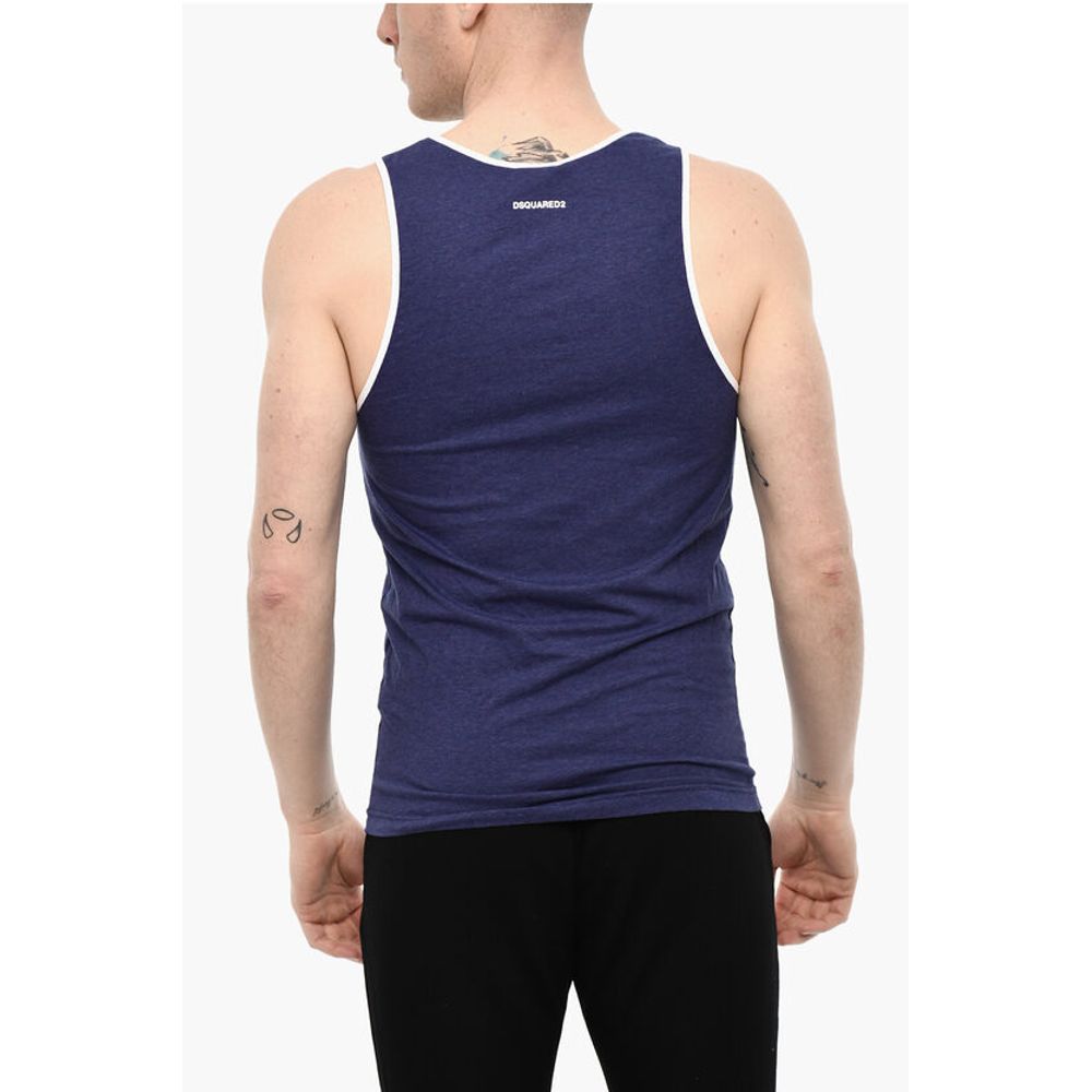 Dsquared² Cotton Underwear Tank Top With Contrasting Trim