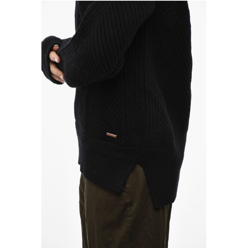 Dsquared² Oversize Fit Virgin Wool Crew-neck Sweater