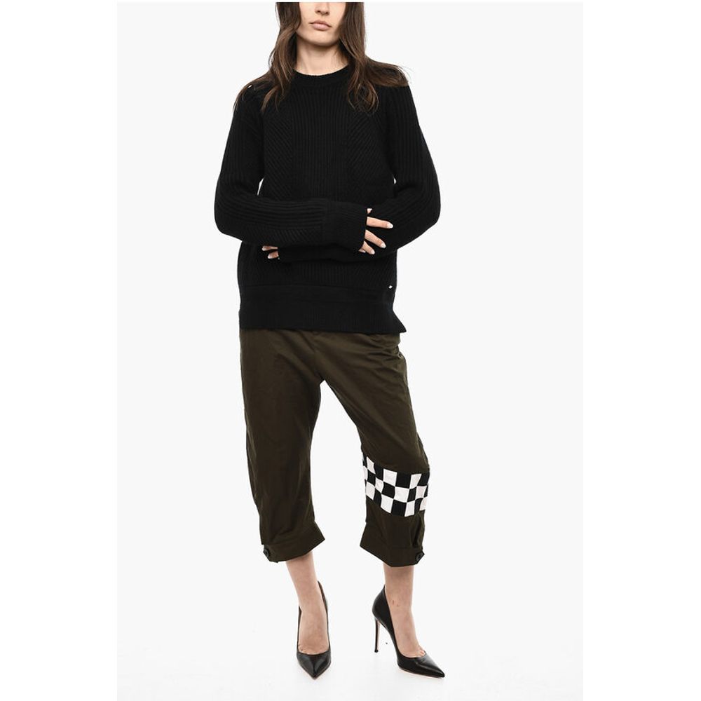 Dsquared² Oversize Fit Virgin Wool Crew-neck Sweater