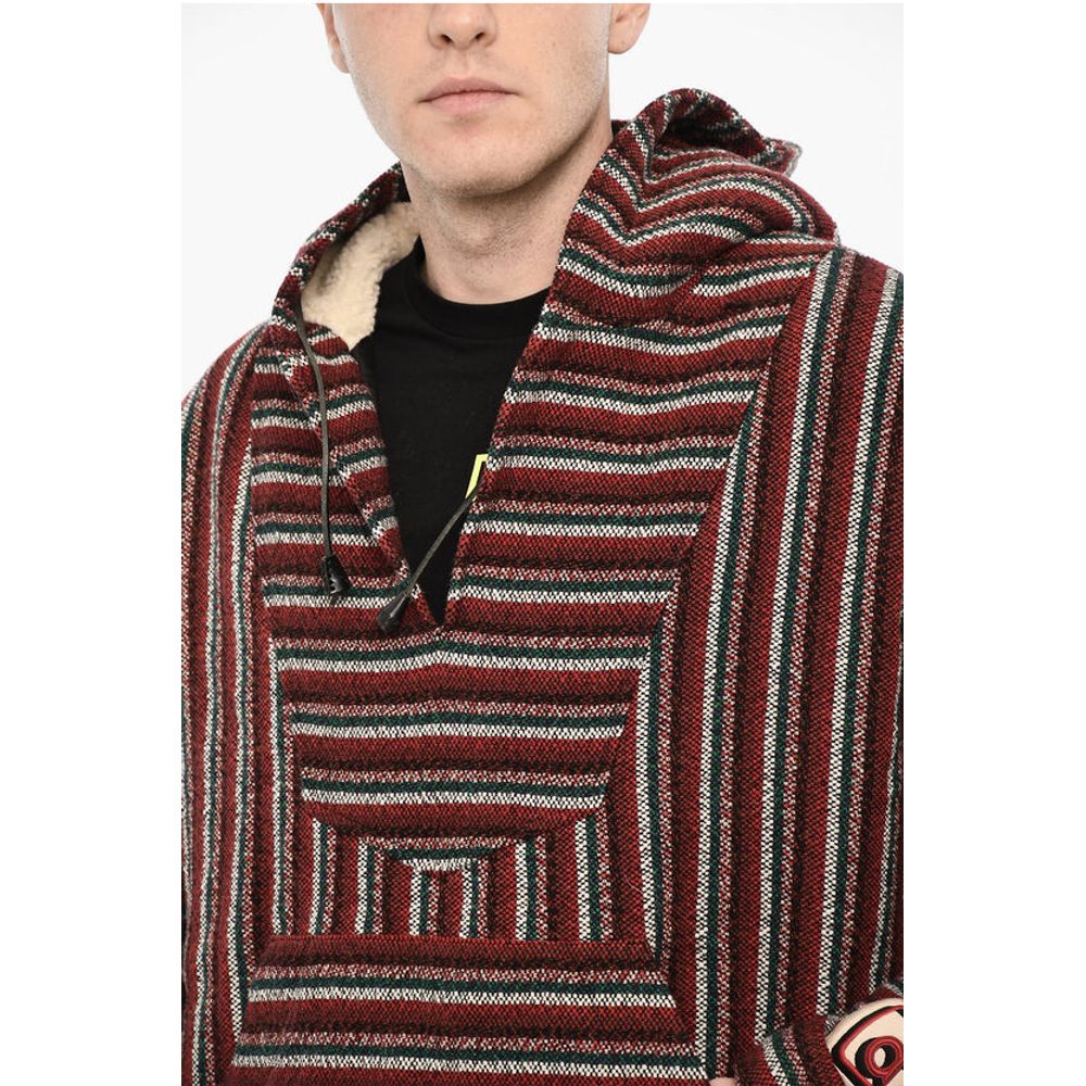 Dsquared² Hooded Padded Striped Wool Anorak