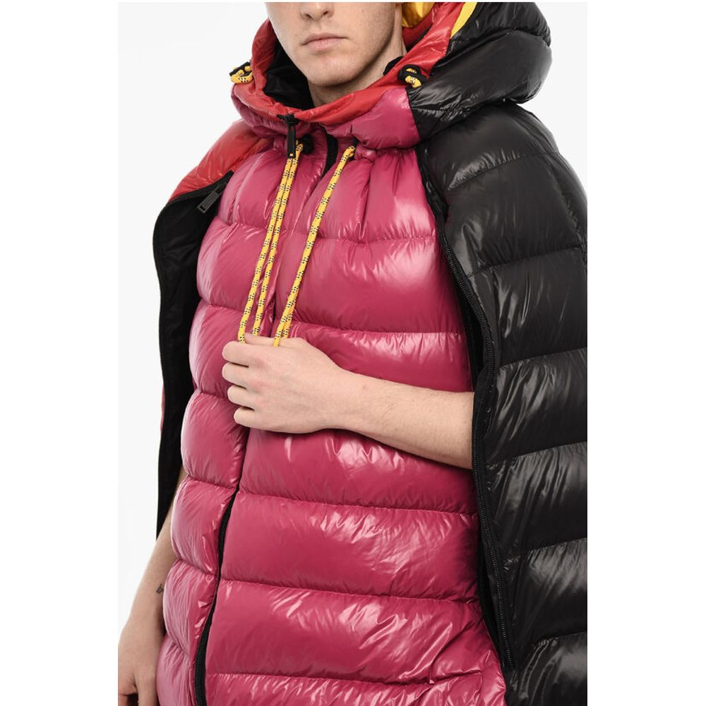 Dsquared² Down Jacket Cape With Logo Print