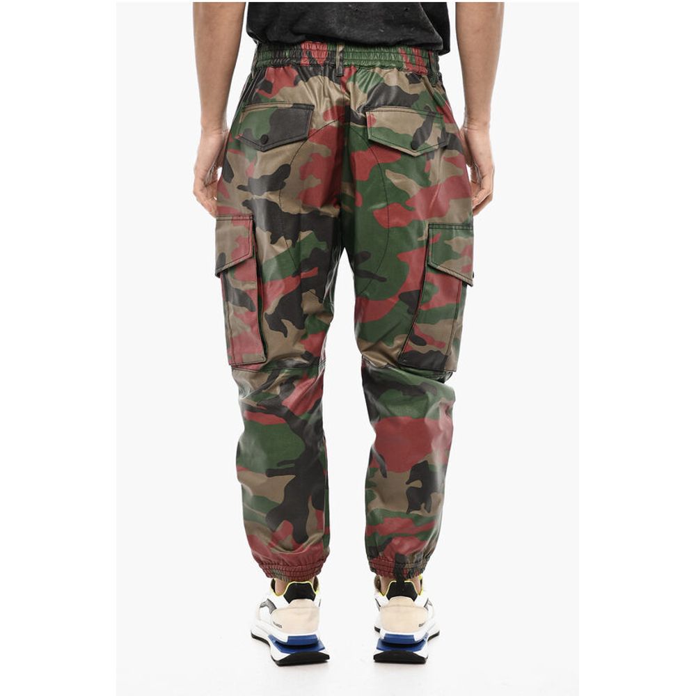 Dsquared² Coated Cotton Camouflage Cargo Pants