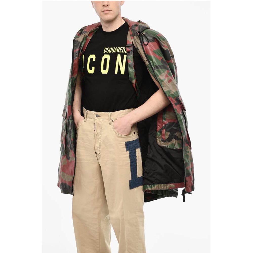 Dsquared² Zipped Closue Camouflage Motif Cape