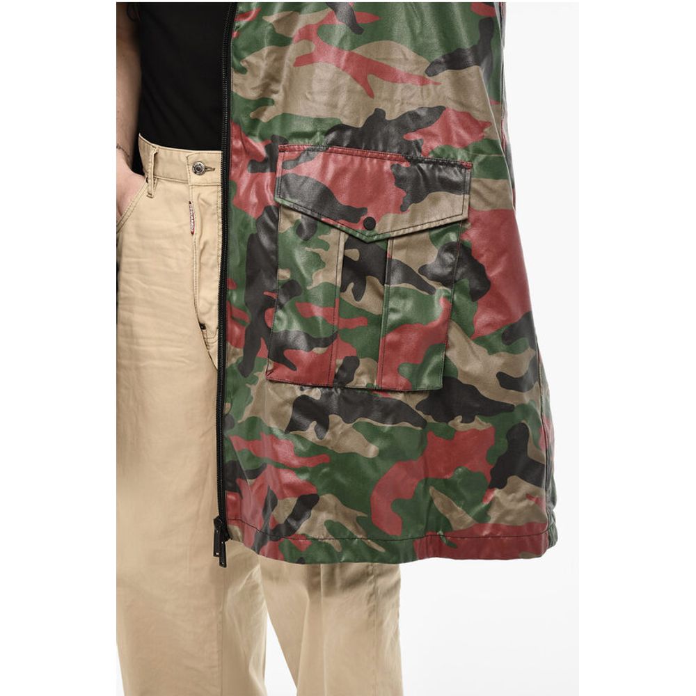 Dsquared² Zipped Closue Camouflage Motif Cape