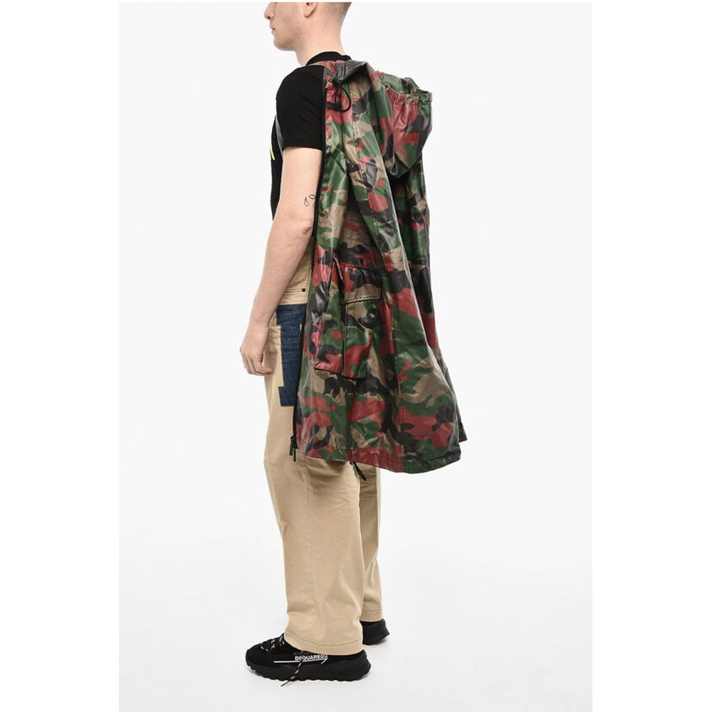 Dsquared² Zipped Closue Camouflage Motif Cape