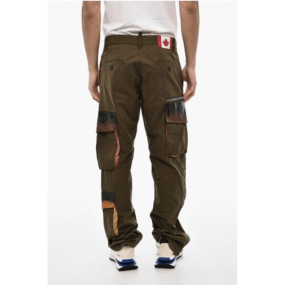 Dsquared² Cotton Cargo Pants with Coated Cotton Pockets