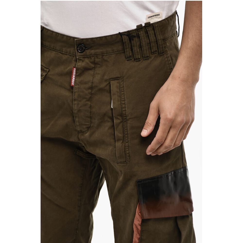 Dsquared² Cotton Cargo Pants with Coated Cotton Pockets