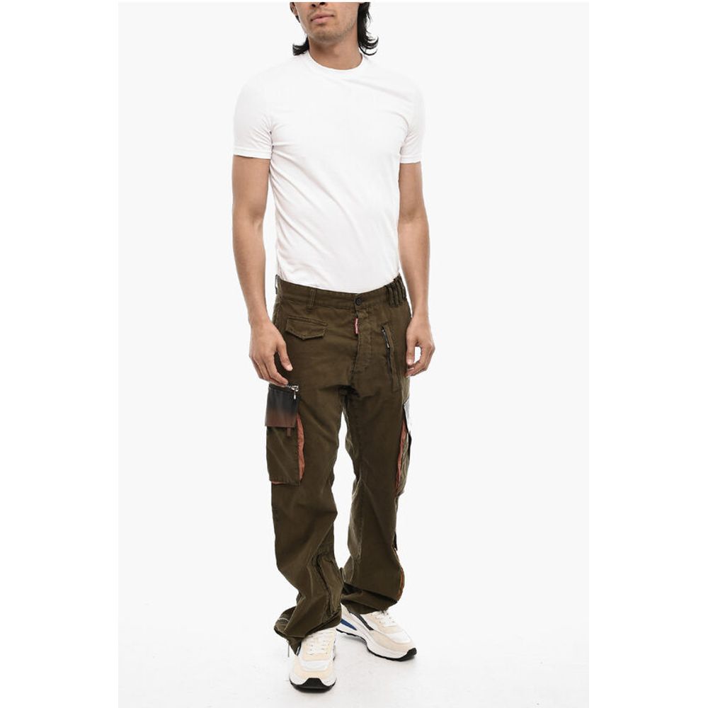 Dsquared² Cotton Cargo Pants with Coated Cotton Pockets
