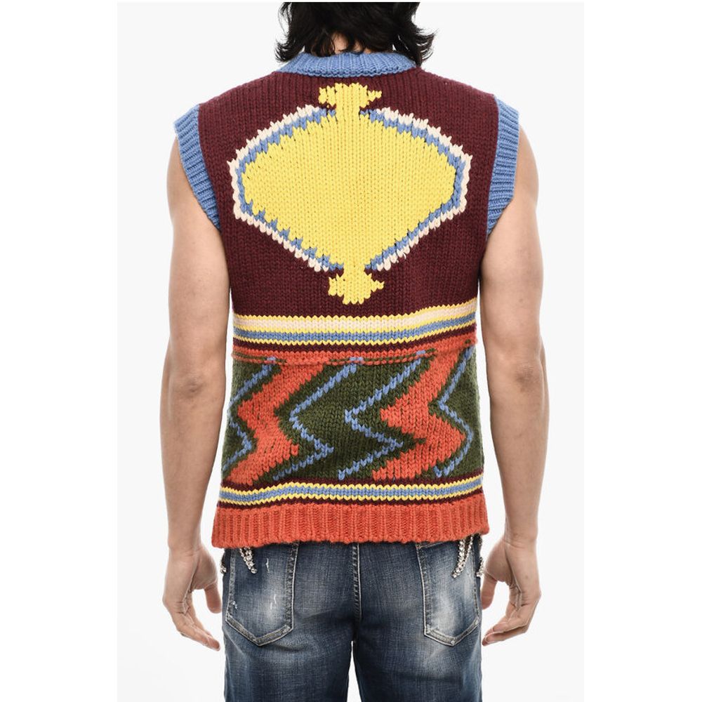 Dsquared² Sleeveless Multicolor Sweater