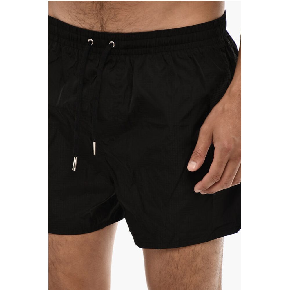 Dsquared² Rip Stop Check Swim Shorts with Back Logo