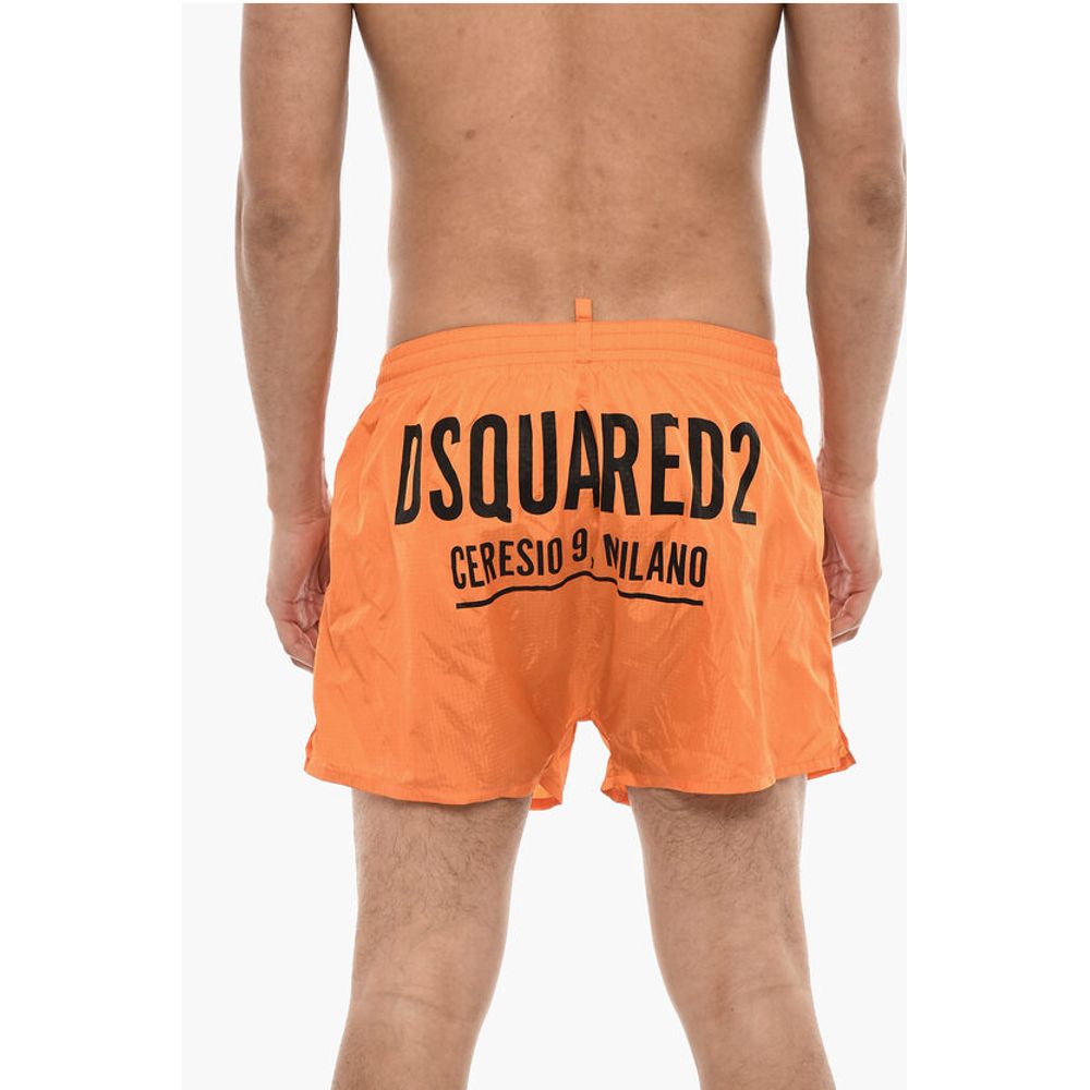 Dsquared² Logo Print MIDI Boxer Swimsuit